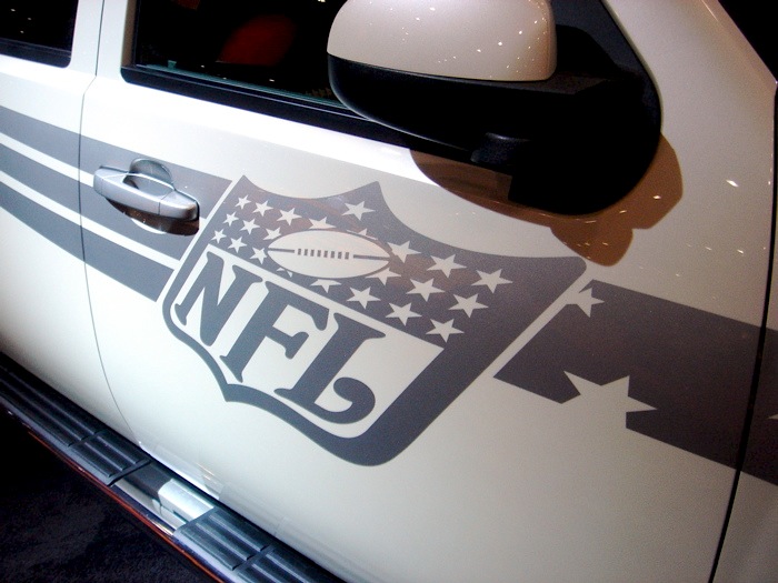 The Hog Ring - Auto Upholstery Blog - GMC Sierra NFL Truck 3
