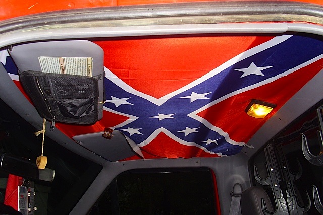 The Hog Ring - Auto Upholstery Community - DIY Confederate Flag Headliner 1