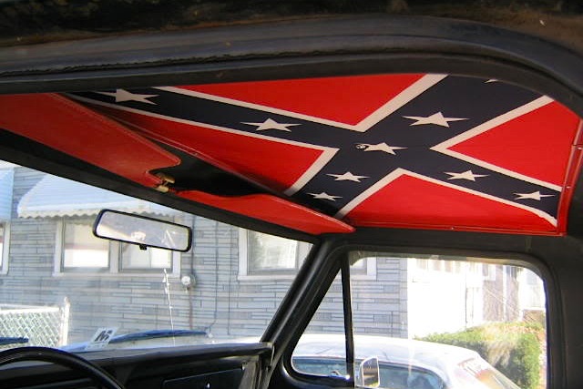 The Hog Ring - Auto Upholstery Community - DIY Confederate Flag Headliner 7