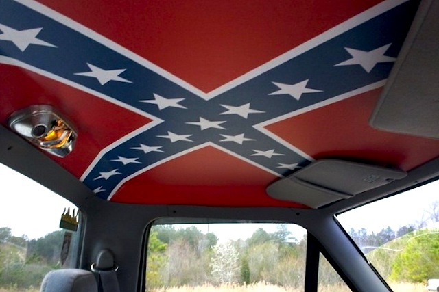 The Hog Ring - Auto Upholstery Community - DIY Confederate Flag Headliner 8