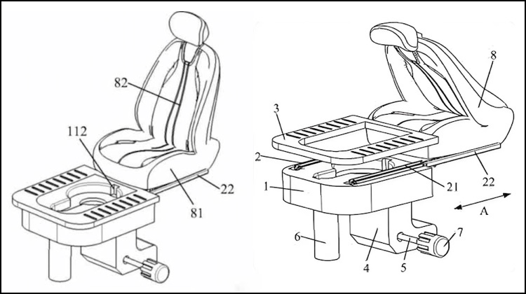 The Hog Ring - Chinese Automaker Patents Slide Out Toilet for Drivers Who Can’t Hold It